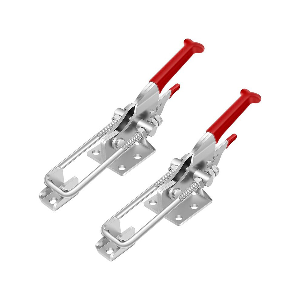 2 Pack Toggle Clamp, Heavy Duty Latches, 2000Lbs Holding Capacity Adjustable Lock, Smoker Clamps 6033381124823