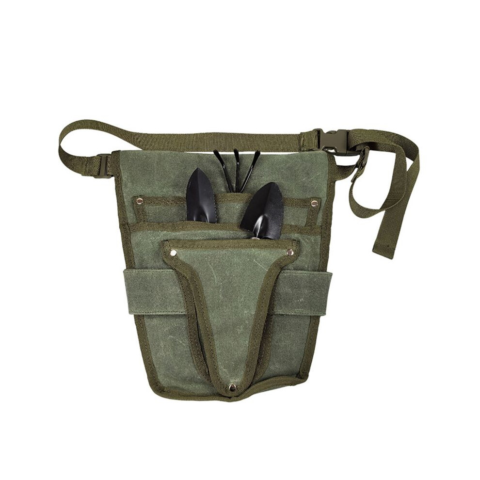 Multi-Pockets Canvas Tool Bag With Belt Tool Pouch Gardener Electrician Organizer For Garden Tools 6031094990353