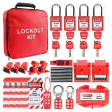 Lock Out Tag Out Kits Electrical,57 Lockout Tagout Kit with Breaker Hasps Tag Padlock Plug Lockout for OSHA-Loto Kit