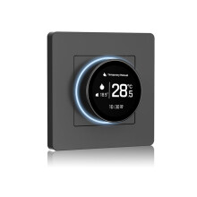 Tuya ZigBee Knob Termostat Electric Golvvärme Temperaturregulator Fungerar med för Alexa GoogleHome Svart