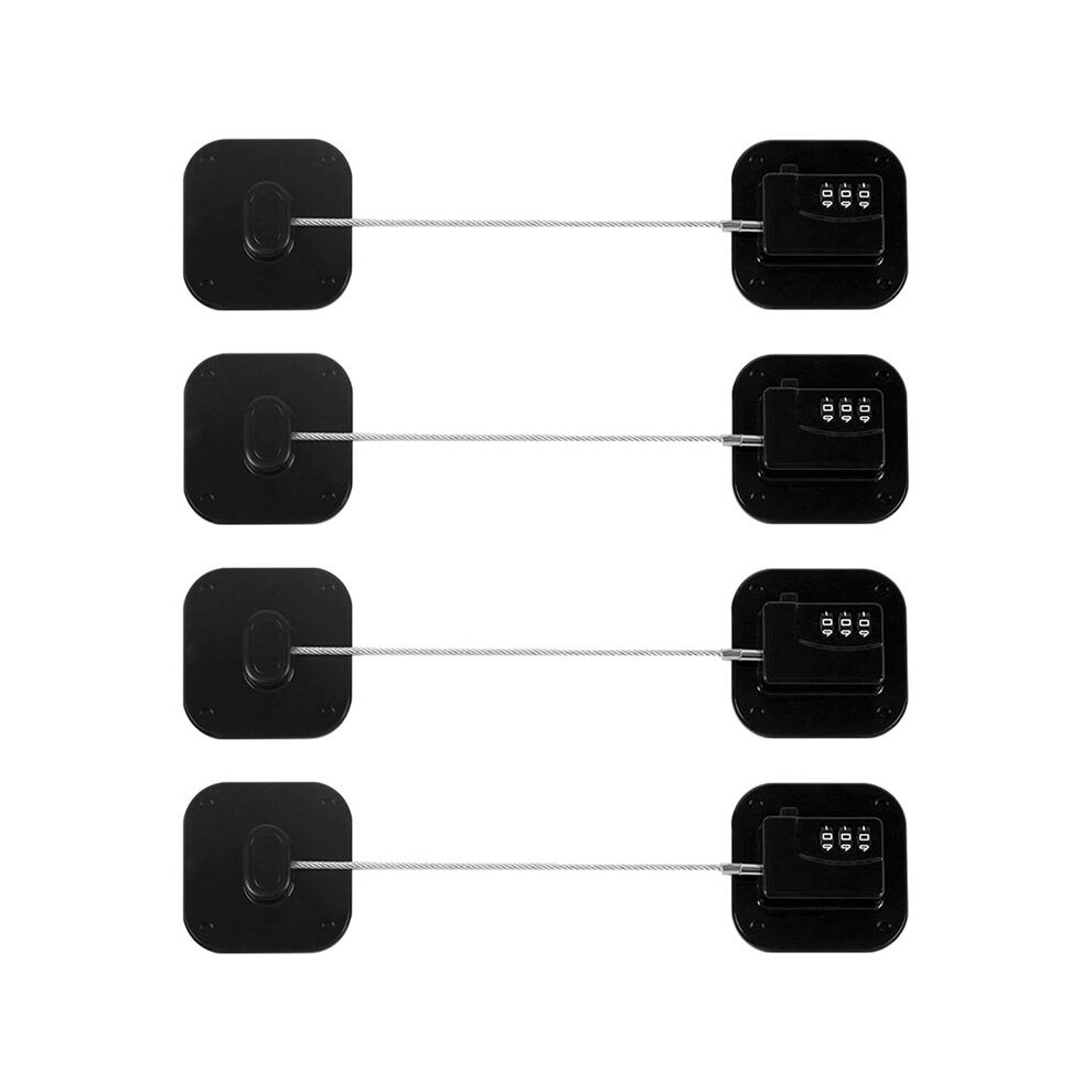 Refrigerator Lock, Combination Lock For Refrigerator Cabinets, Drawers, Heavy Duty Fridge Lock, Safety Lock 4 Pack 6031015873659
