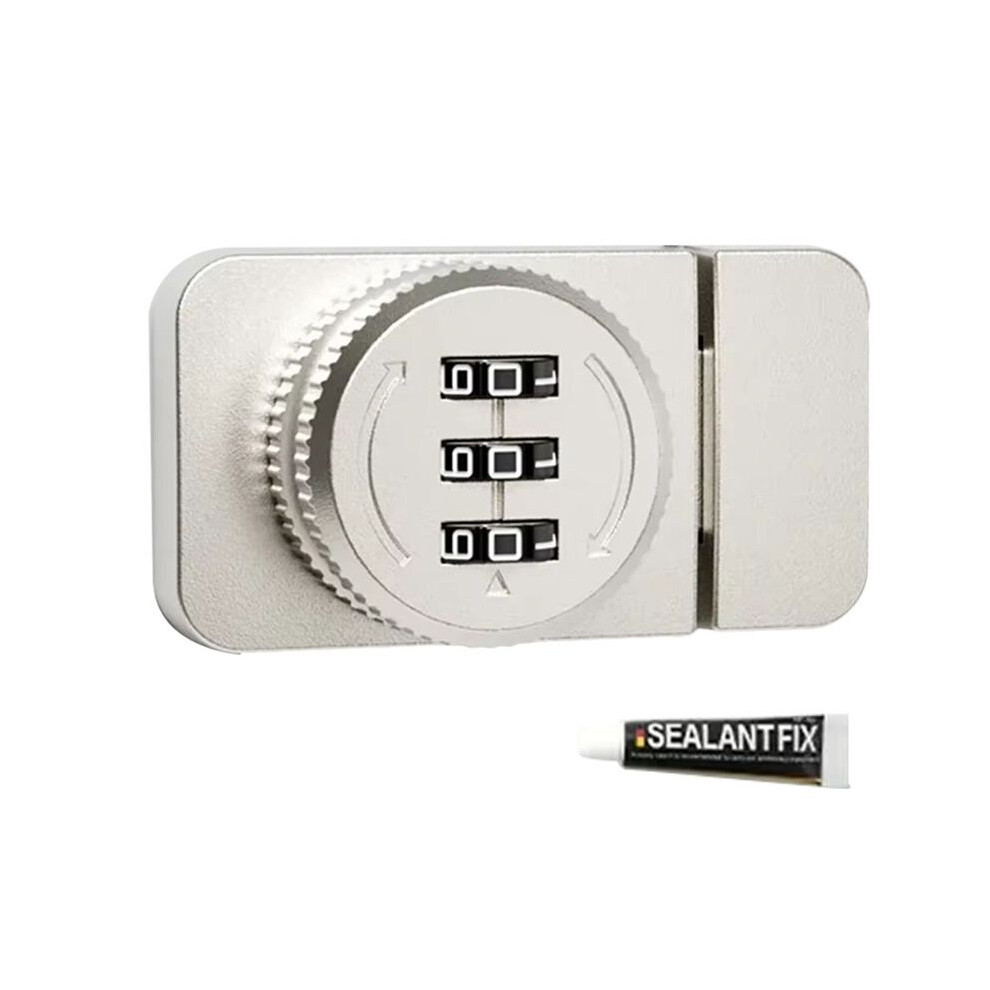 Keyless Combination Lock No Punching Password Display Case Lock Buckle Locker Hardware Glass Cabinet Door Lock 4713549601091