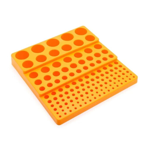 Multifunctional Drill Holder 131 Hole Tool Holder Box Drill Bit Storage Box Yellow 2