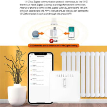 Termostato Inteligente Tuya ZigBee para Radiador de Calefacción con Cable Piloto Compatible con Control Remoto de Electricidad Ecowatt para Alexa