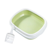 Cat Litter Box with Odor Control, Semi Enclosed Design, Sided Splashproof and Leakproof Build