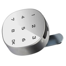 White Electronic 6/8-Digit Password Tongue Lock Iron Combination Cabinet Lock for Locker Shoes File