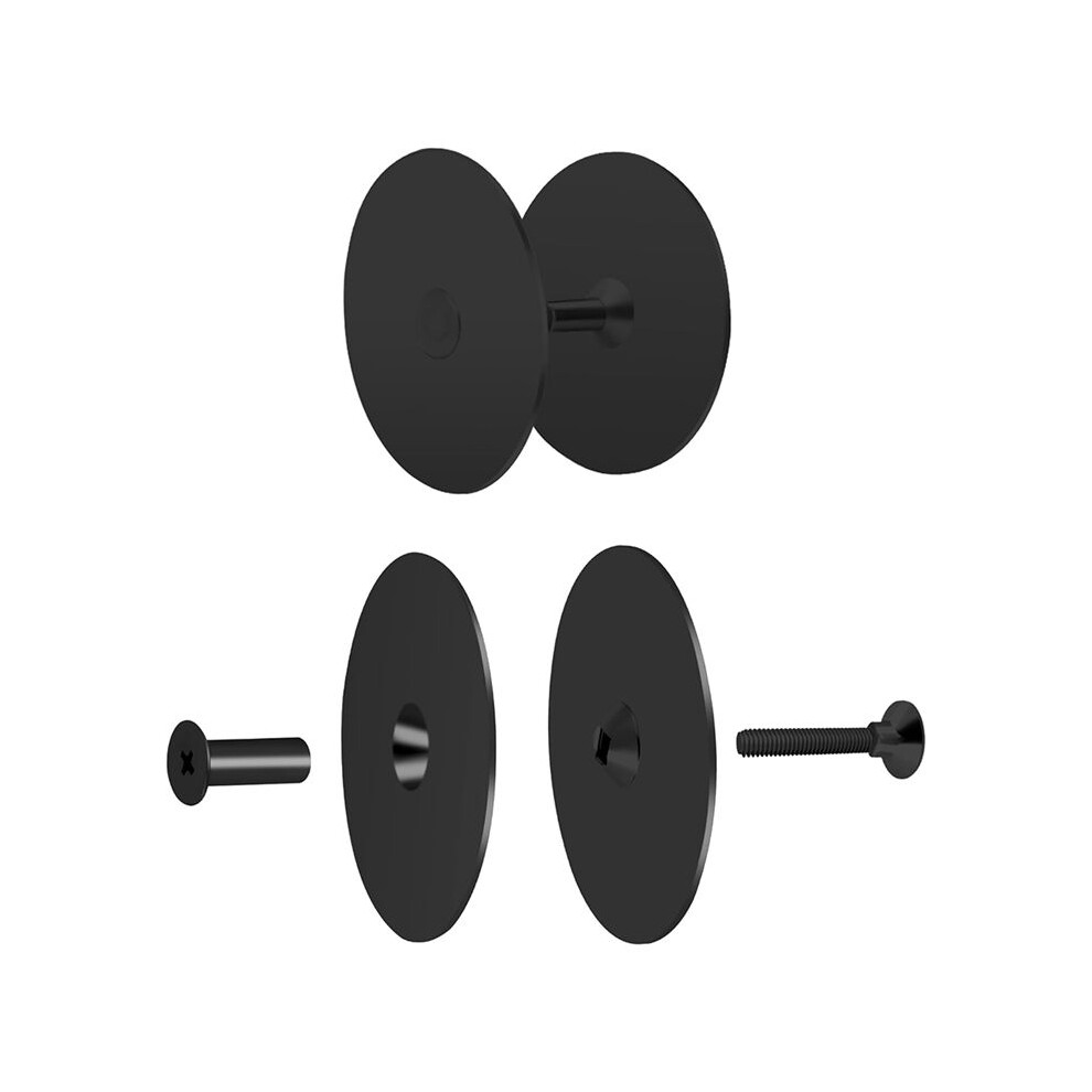 2 Set Door Hole Cover Plate,2-5/8 Inch Diameter Round Deadbolt Cover Plate,Door Knob Hole Cover Plate Black