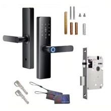 Tuya Wifi Digital Electronic  Door Lock with Fingerprint  Card Password Key Unlock Advanced Security