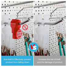 100 Stuks 6mm Antidiefstalsloten Apparaat Winkel Supermarkt Pin Haak Stop Slot Pegboard Veiligheidsdisplay Haak Slot Zwart