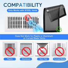 Floor Vent Covers, 5.5x12in Magnetic Vent Covers Air Vent Covers Mesh Screen Register Vent Covers for Home,Floor,HVAC A