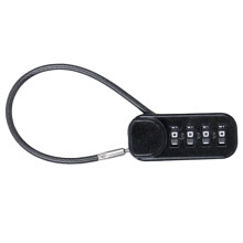 Portable 4-Digit Combination Lock 13.5cm Wire Rope Anti-Theft Zipper Lock Padlock Suitcase Combination Lock Travel