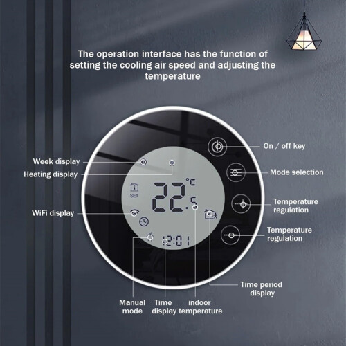 WiFi LCD Display Intelligent Thermostat Electric Heating Programmable Temperature Controller APP Control
