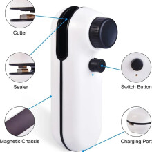Thermoscelleuse Rechargeable 2 en 1 pour Sacs, Emballage Plastique, Sachets Ă Clip, Thermoscelleuse Portative, Noir.