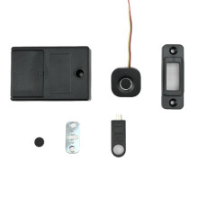 Biometric Fingerprint Lock Black Keyless Cabinet Lock Drawer Locks Anti-Theft Door Lock