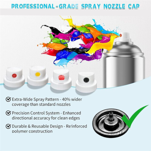 Universal SprayCan Nozzle Kit - Graffiti, Auto Repair, DIY Projects - High-Efficiency Paint Saver & Handle Attachments 2