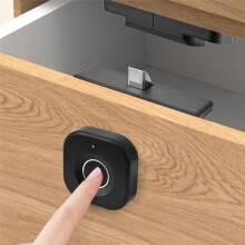 Biometric Fingerprint Lock Black Keyless Cabinet Lock Drawer Locks Anti-Theft Door Lock