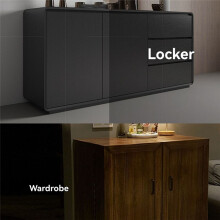 138-32 Fingerprint Lock No Punching Biometric Electronic Door Lock Low Power Consumption with Tricolor Lamp for Office B