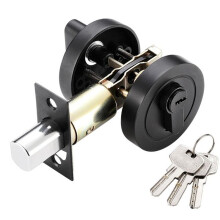 Invisible Door Lock with Key Indoor Household Door Bolt Round Lock Wooden/Iron Door Universal Anti-Theft Safety Locks