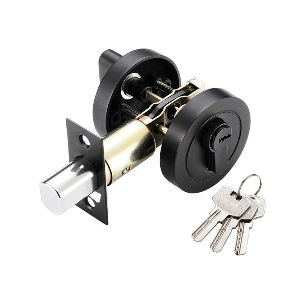 Invisible Door Lock With Key Indoor Household Door Bolt Round Lock Wooden/Iron Door Universal Anti-Theft Safety Locks 6031090158771