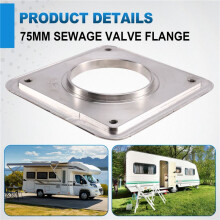 RV Exterior Accessories 75mm RV Knife Gate Valve Flange Portable Manual Control Sewer Drain Valve Flange