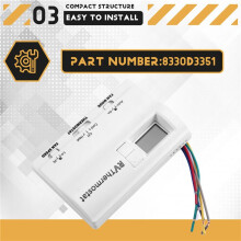 Cooling & Heating Wall-Mount Thermostat Rv Thermostat Air Conditioning Thermostat 8330D3351 for RV White