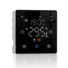 Tuya Zigbee Home Floor Heating Temperature Control for Electric Floor Heating Gas Boiler Black