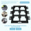 Tool Storage Rack Toolbox Holder Wall-Mounted Toolbox Rack for Tool Storage and Organization Systems Tool Black 6