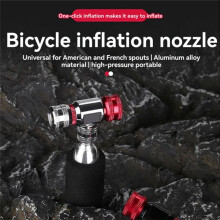 Cycling Air Nozzle Bicycle Air Nozzle  Design Non-Deformation Simple Installation Aluminum Alloy Material