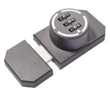 Password Lock Black Silver Bolt Metal Door Anti-Theft Safety Combination Digit Padlock Outdoor Gate Hardware Grey