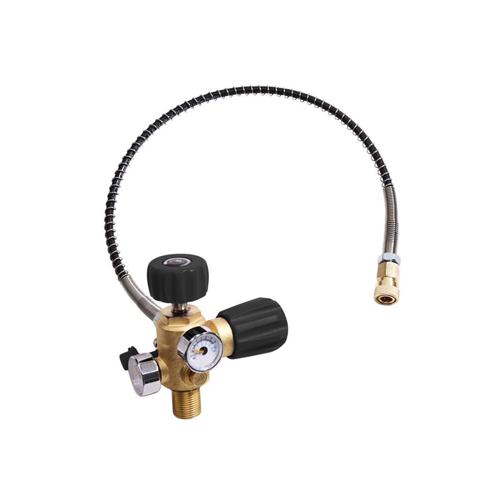 Din Valve Scuba Adapter Pcp Filling Air Hose Scuba Filling Station For Pcp Air Tank With High Pressure Gauge, 5/8-18Unf 6033767547758