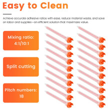 20pcs Epoxy Mixing Nozzle Static Mixing Nozzle MFHX08-18T Adhesive Cartridges Tip Mixer Nozzles (4:1/10:1 Ratio)