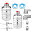 2pcs Water Float Valve, Stainless Steel Automatic Water Level Control Float Valve 1/2in and 3/4in Connection Types 2