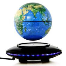 Magnetic Levitating Globe with Colorful LED Light, 8 Inch Rotating World Map for Home and Office Decor