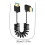 Monitor Coiled Cable  Thin Portable Screens Coiled Spring Cable For Studio Photography And Outdoor Use 4