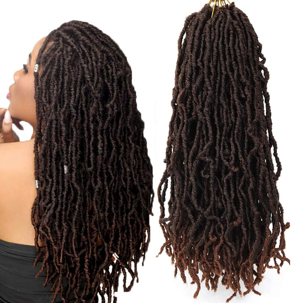 Unisex Black 14 Inch Faux Locs Crochet Hair Extensions Ombre Goddess Locs Prelooped Braids For Women And Kids