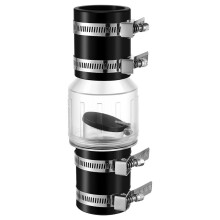 1-1/2 Pouces CV-150 Clapet Anti-Retour de Pompe de Puisard, Clapet à Ressort pour la Prévention Du Reflux, Clapet Anti-Retour Silencieux avec Pinces