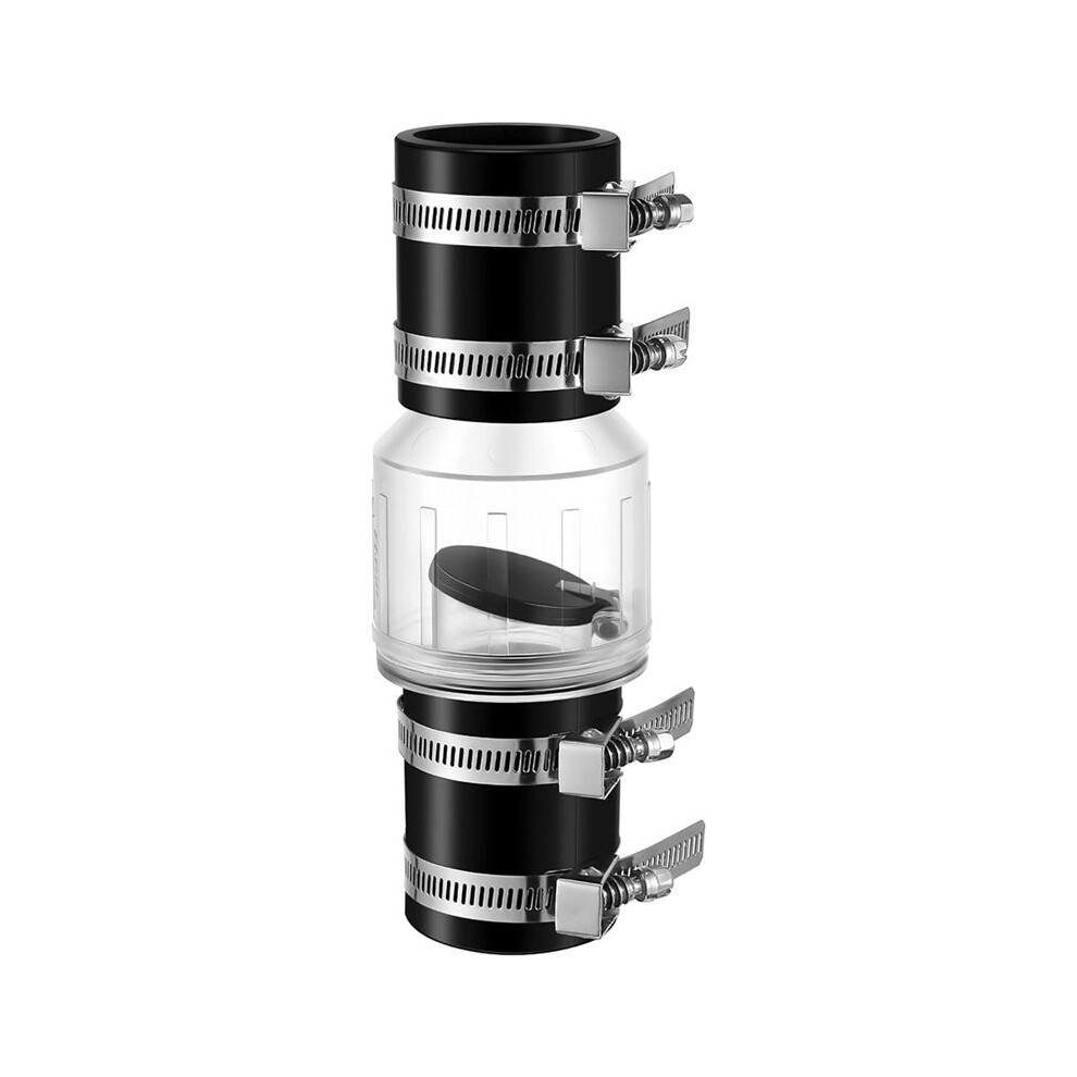 1-1/2Inch Cv-150 Sump Pump Check Valve, Spring Loaded Flapper For Backflow Prevention, Silent Check Valve With Clamps 6031092552874