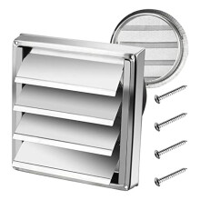 Exterior Wall Vent Hood Stainless Steel Air Vent Grille Cover Wall Duct Ventilation Grill Outlet Airflow Vent Hood -A