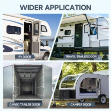 RV Door Holder, Upgrade Snap Noiseless Trailer Door , Metal Van Door Holder Catch, T-Style Door Holder, 4 Inch