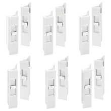 6Pairs Tilt ,Plastic Construction Window Tilt Replacement,Snap-in Pairs Spring Loaded Window Lock