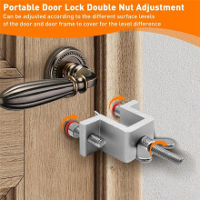 Dual Nut Adjustment, Thickened Body Hotel Door Locks for Travelers Security, Home Door Safety Locks