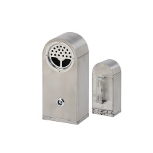 Lockable Wall Mounted Outdoor Ashtray Stainless Steel Large Capacity Weather Resistant