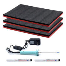 Conjunto com 3 Estojos de Espuma para Caixa Ferramentas, Organizador Ferramentas, Folhas Kaizen, Folhas Polietileno para Armazenamento Estojo Rígido