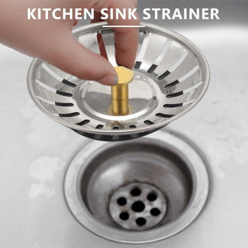 Kitchen Sink Strainer Drainer Draining Waste Plug 2