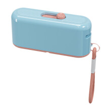 Automatic Floss Pick Dispenser with Hygienic Storage and Easy Refill Design, Blue Travel Case