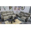Prada 3 + 2 Leather Grey/Black Electric Recliners 1