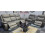 Prada 3 + 2 Leather Grey/Black Electric Recliners 5