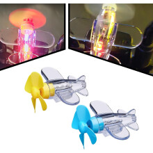 LED Spinning Propeller Wind Powered Light Waterproof SelfAdhesive for Helmet Bike Motorcycle