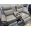 Prada 3 + 2 Leather Grey/Black Electric Recliners 11