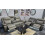Prada 3 + 2 Leather Grey/Black Electric Recliners 20